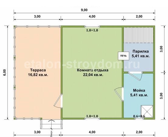 Проект Апрелевка - планировка 1 этажа
