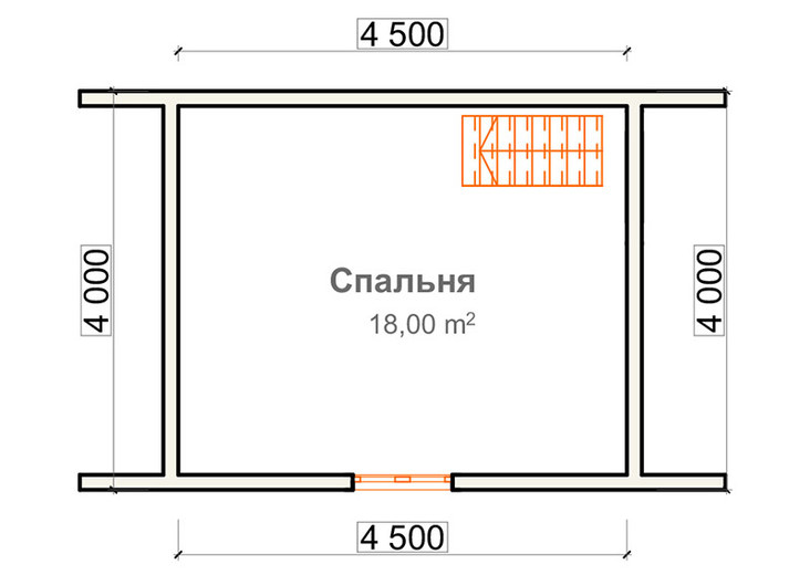 Проект Павловский Посад - планировка 2 этажа
